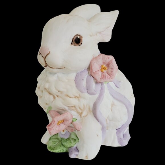 Enesco Bunny Rabbit Wind Up Figurine Musical Oh What a Beautiful Morning Taiwan - Picture 10 of 10